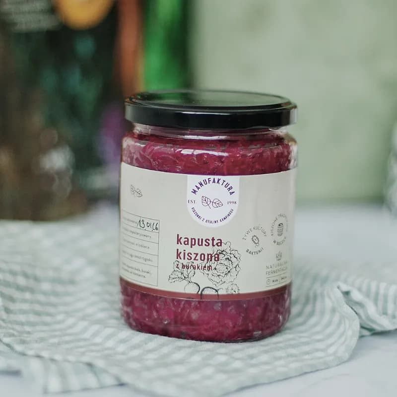 Kapusta biała kiszona z buraczkami 500 g