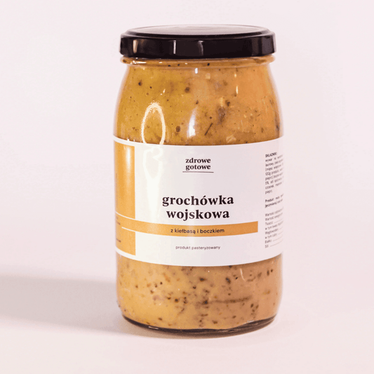 Grochówka wojskowa z kiełbasą i boczkiem 900 ml