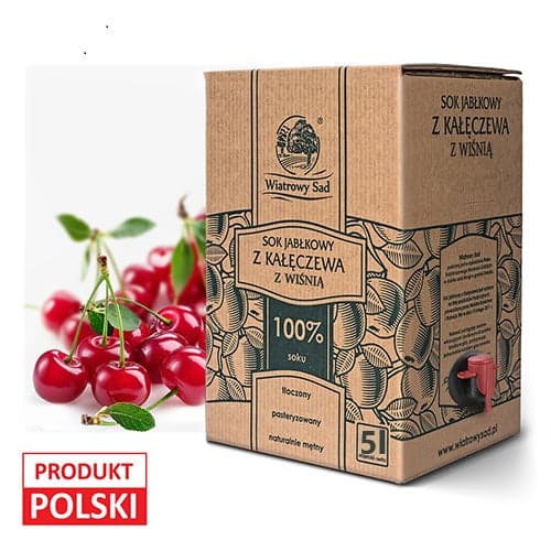 Sok jabłkowy z wiśnią tradycyjny 5 l