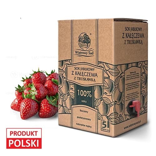 Sok jabłkowy z truskawką 5 l