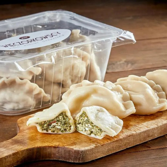 Pierogi ze szpinakiem i suszonym pomidorem 500 g