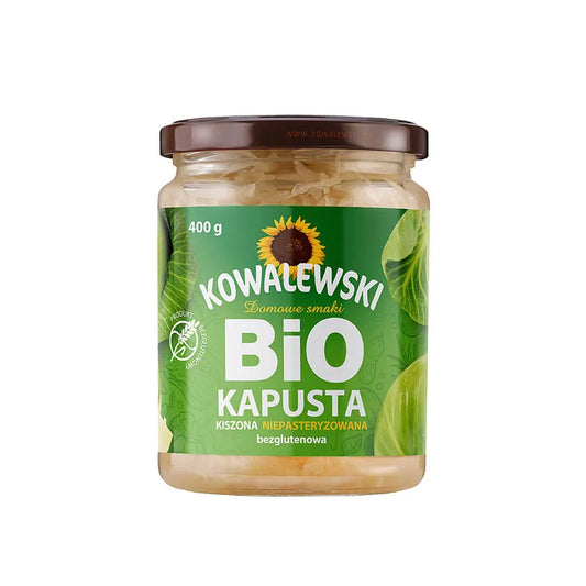Kapusta kiszona niepasteryzowana bezglutenowa BIO 540 ml