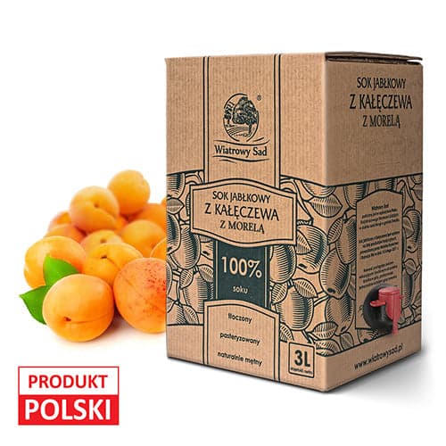 Sok jabłkowy z morelą 3 l