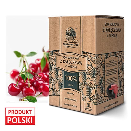 Sok jabłkowy z wiśnią tradycyjny 3 l