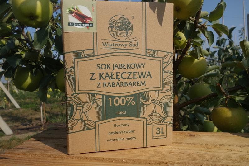 Sok jabłkowy z rabarbarem 3 l
