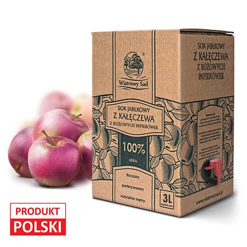 Sok jabłkowy z różowych papierówek 3 l